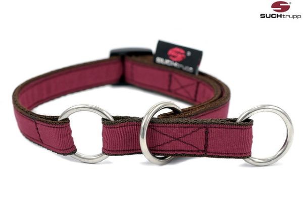 SUCHtrupp - Schlupfhalsband / Hundehalsband mit Stopp, PURE WINE-RED