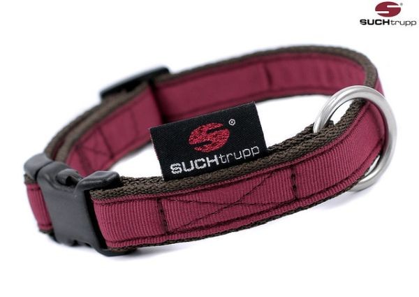 SUCHtrupp - Hundehalsband PURE WINE-RED