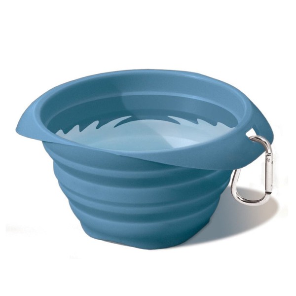 Kurgo - Collaps-a-bowl - faltbarer Reisenapf blue